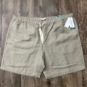 CUBAVERA LINEN Blend Pull-On Lightweight Shorts Men’s Size XL Gray Beige